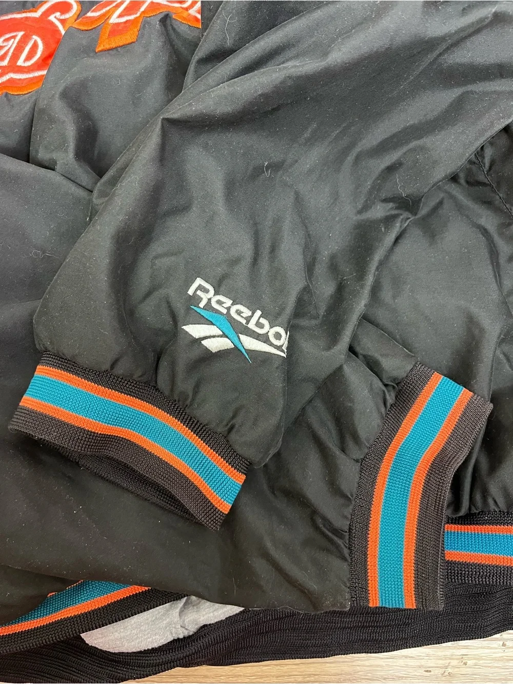 Vintage 90s Reebok NFL ProLine Miami Dolphins Jacket Pullover Size L